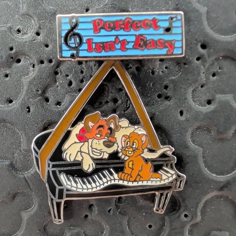 Disney Parks magical musical moments Oliver & company perfect isn’t easy pin VTG